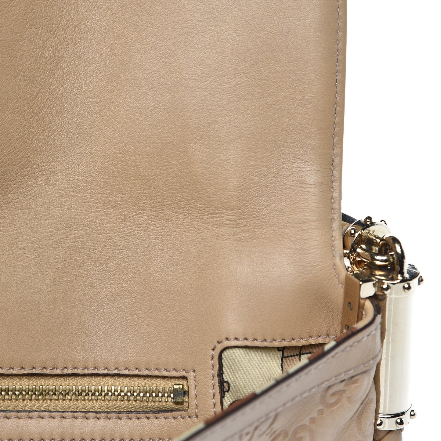 Guccissima Medium Britt Tassel Shoulder Bag Beige