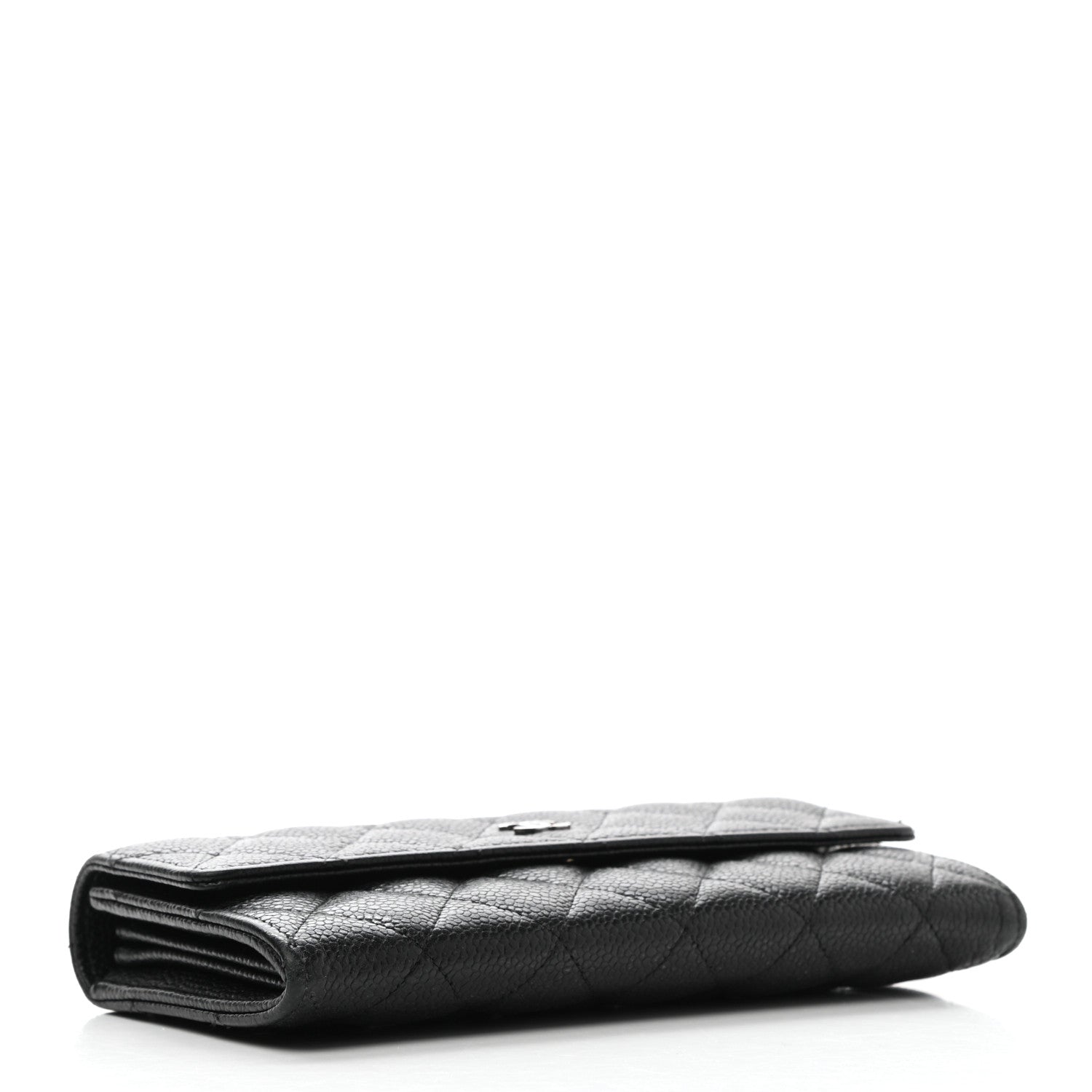 Chanel Caviar Quilted Large Gusset Flap Wallet Black 4 of 10