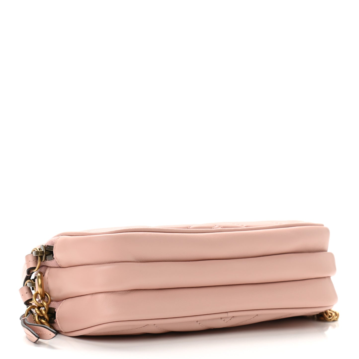 Calfskin Matelasse Mini GG Marmont Chain Crossbody Bag Perfect Pink
