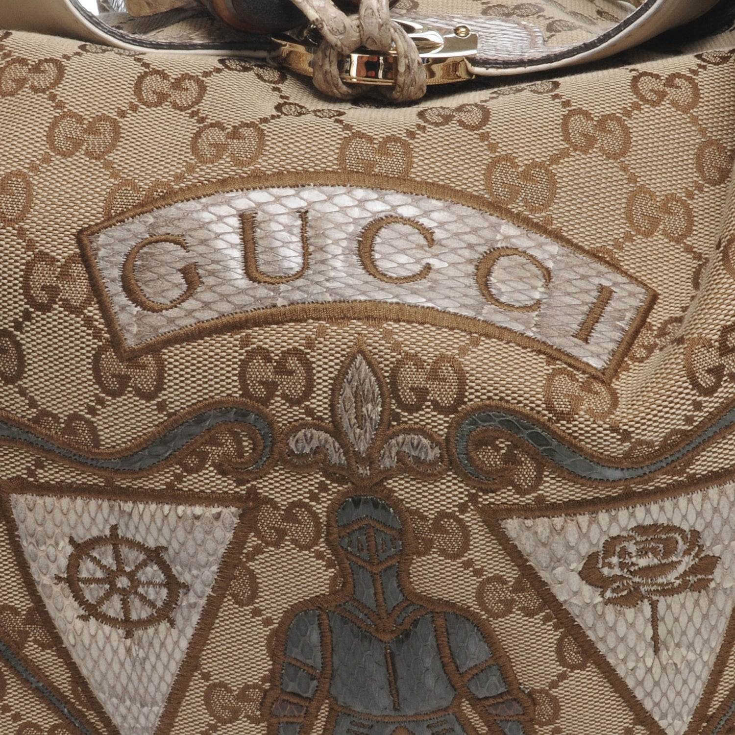 Gucci Monogram Large Crest Patchwork Embroidered Indy 8 of 8
