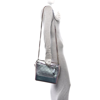 Chanel Iridescent Lambskin Calfskin Quilted Medium Gabrielle Hobo Light Purple 2 of 10