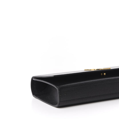 Saint Laurent Grain De Poudre Monogram Cassandre Clutch Black 6 of 10