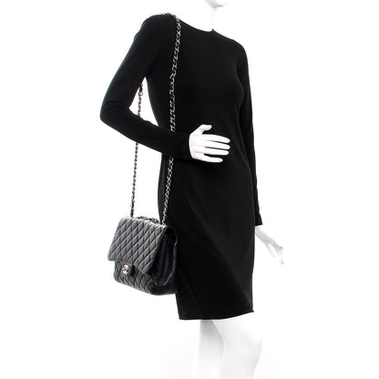 Chanel Caviar Quilted Jumbo Single Flap Black 2 of 15