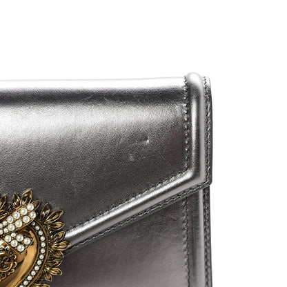 Dolce & Gabbana Metallic Agnello Vitello Devotion Belt Bag 95 38 Argento Scuro 10 of 11