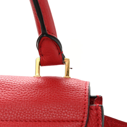 Celine Drummed Calfskin Suede Large Trapeze Coquelicot 12 of 14