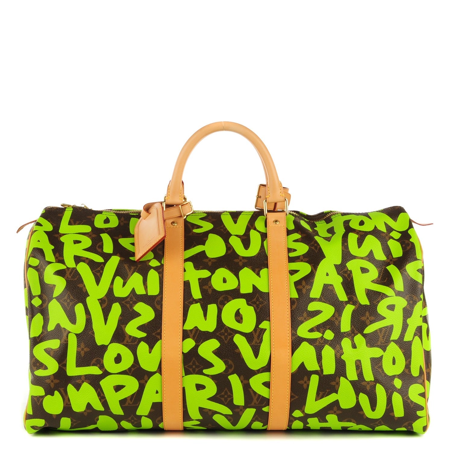Louis Vuitton Monogram Graffiti Keepall 50 Green 1 of 7
