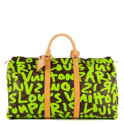 Louis Vuitton Monogram Graffiti Keepall 50 Green 1 of 7