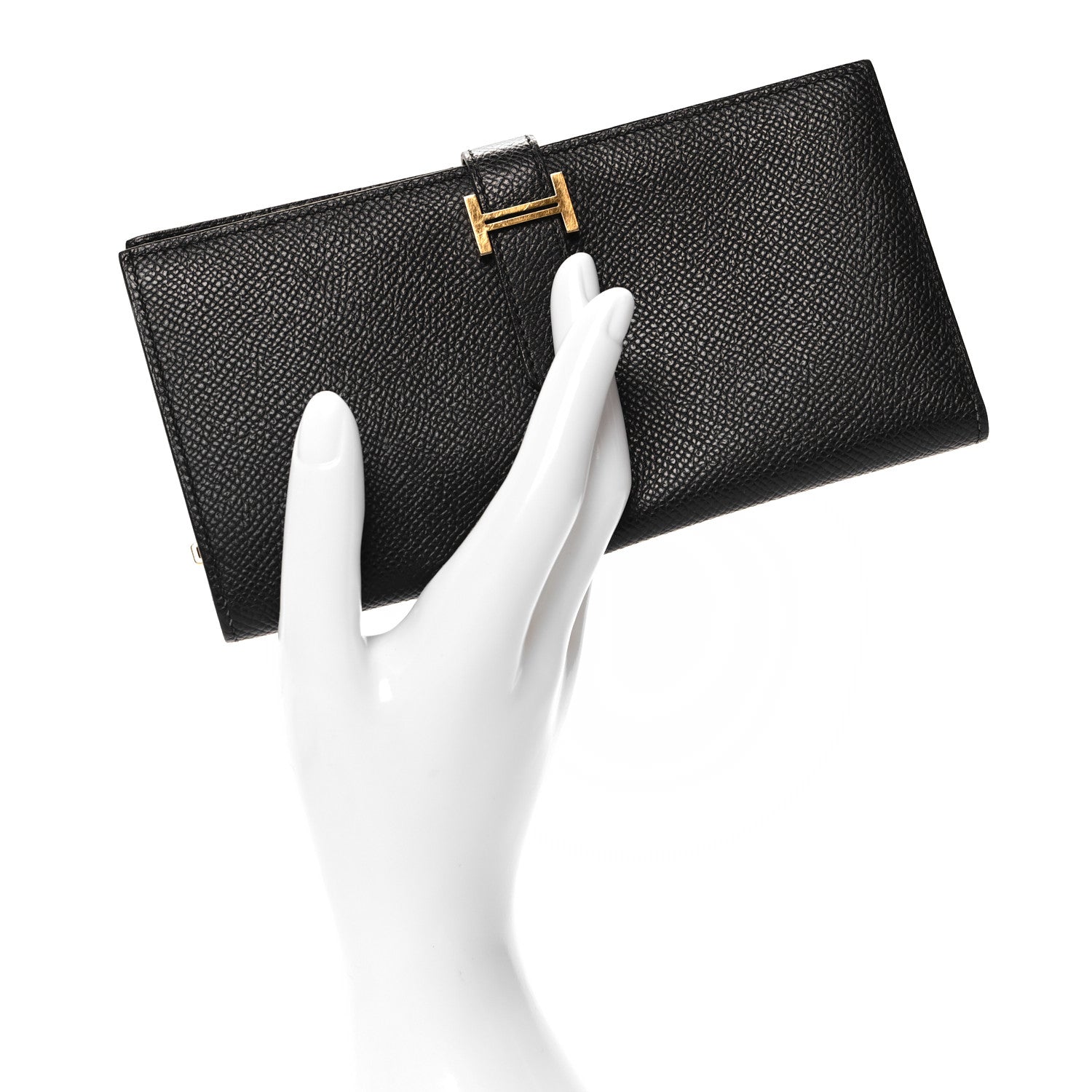 Hermes Epsom Bearn Gusset Wallet Black 2 of 11