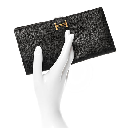Hermes Epsom Bearn Gusset Wallet Black 2 of 11