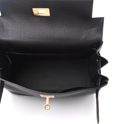 Hermes Togo Kelly Retourne 28 Black 6 of 9