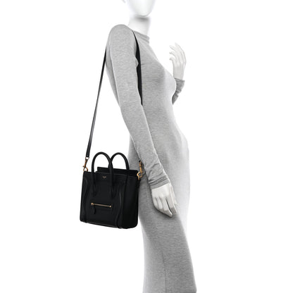 Celine Smooth Calfskin Nano Luggage Black 2 of 12