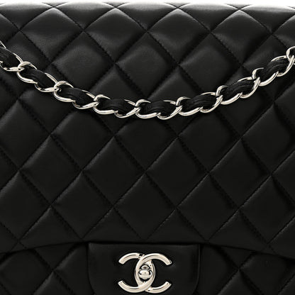 Chanel Lambskin Quilted Maxi Single Flap Black 8 of 12