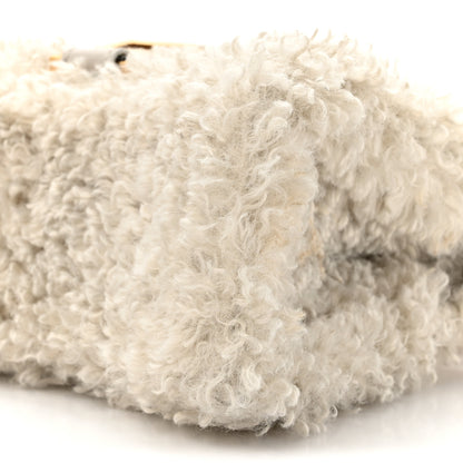 Balenciaga Faux Fur Fluffy Hourglass XS Top Handle Bag Beige 10 of 14