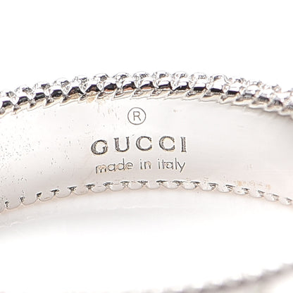 Gucci 18K White Gold Enamel 4mm Icon Blooms Ring 50 5.25 7 of 7