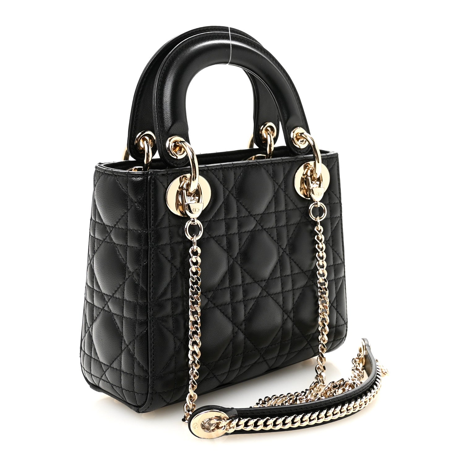 Christian Dior Lambskin Cannage Mini Lady Dior Black 3 of 10