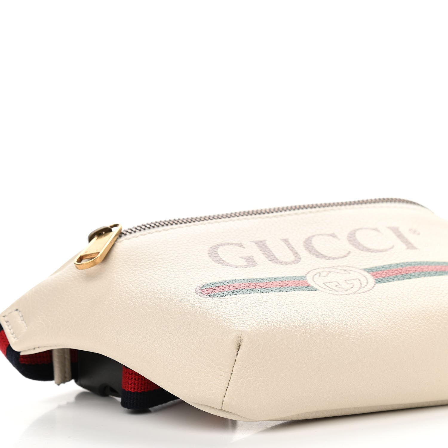 Gucci Grained Calfskin Small Logo Belt Bag White 9 of 11