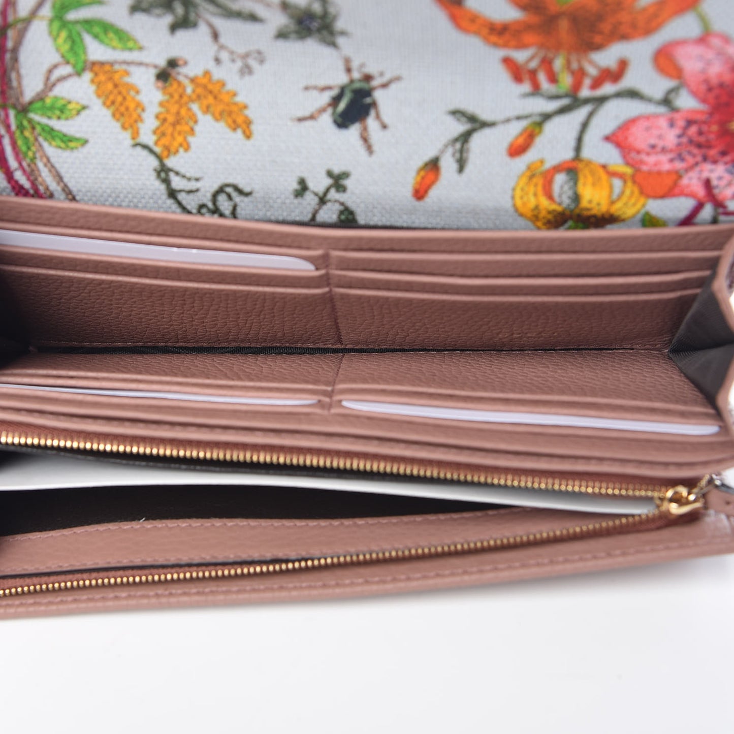 Dollar Calfskin Swing Continental Wallet Soft Pink