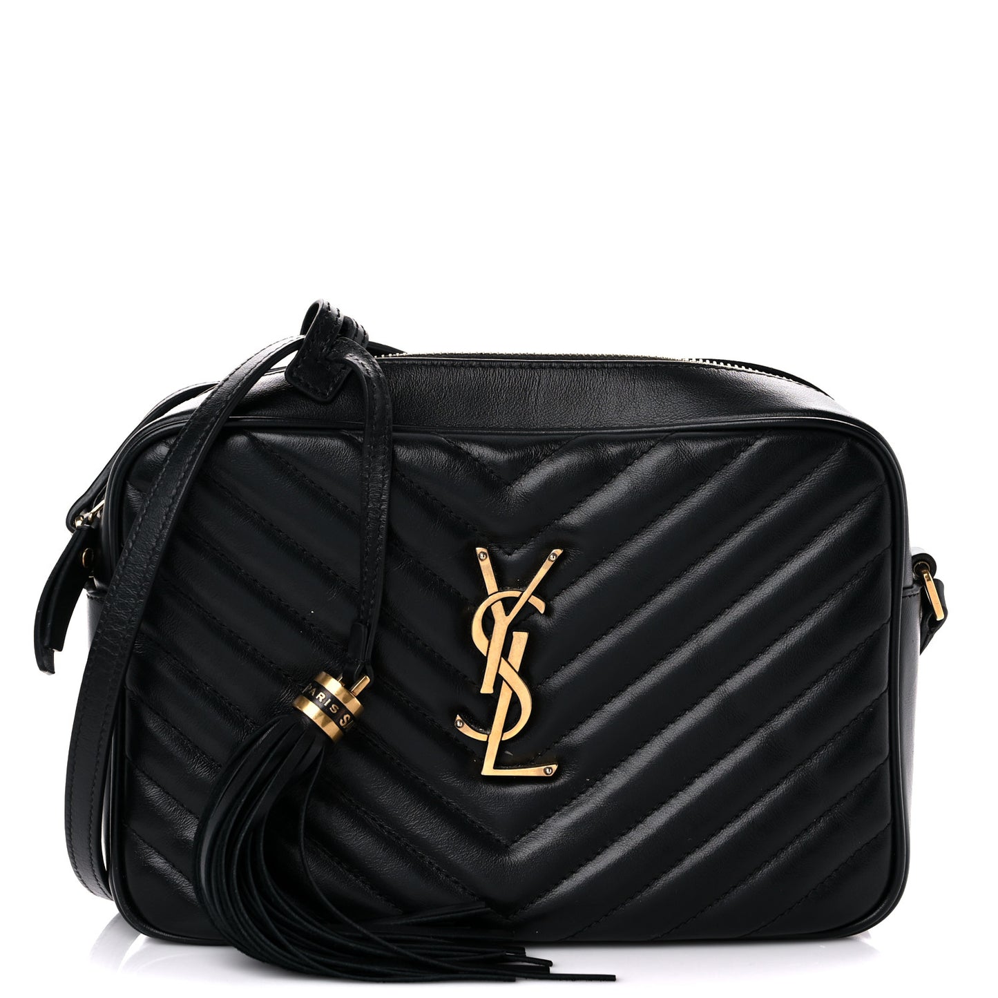 Calfskin Matelasse Monogram Lou Camera Bag Black