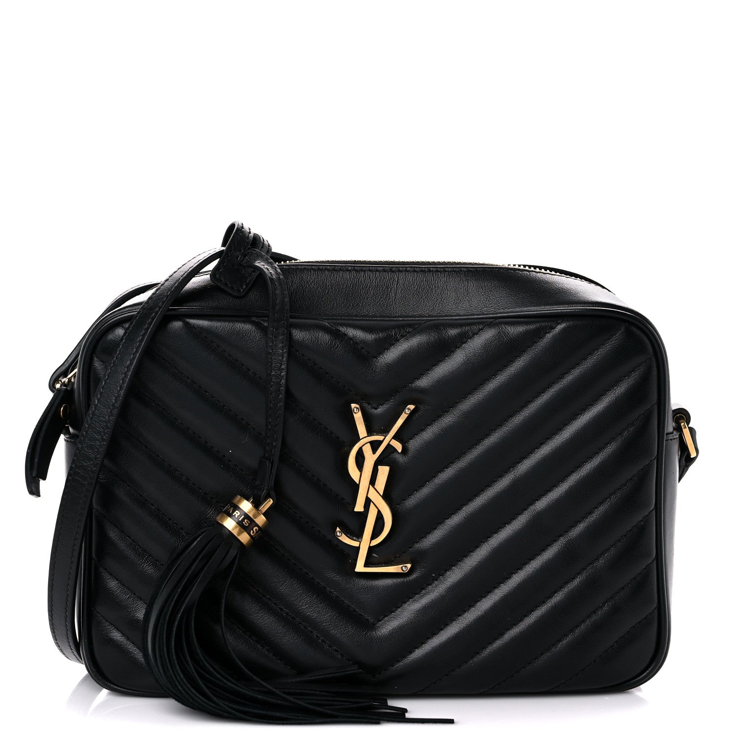 Saint Laurent Calfskin Matelasse Monogram Lou Camera Bag Black 1 of 11