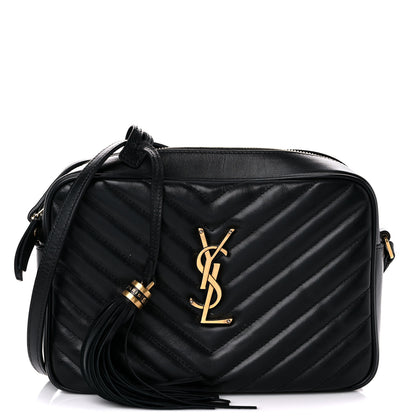Saint Laurent Calfskin Matelasse Monogram Lou Camera Bag Black 1 of 11