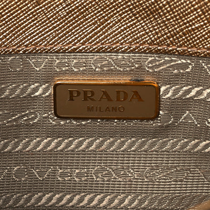 Prada Saffiano Lux Sound Wallet On Chain Platino 5 of 13