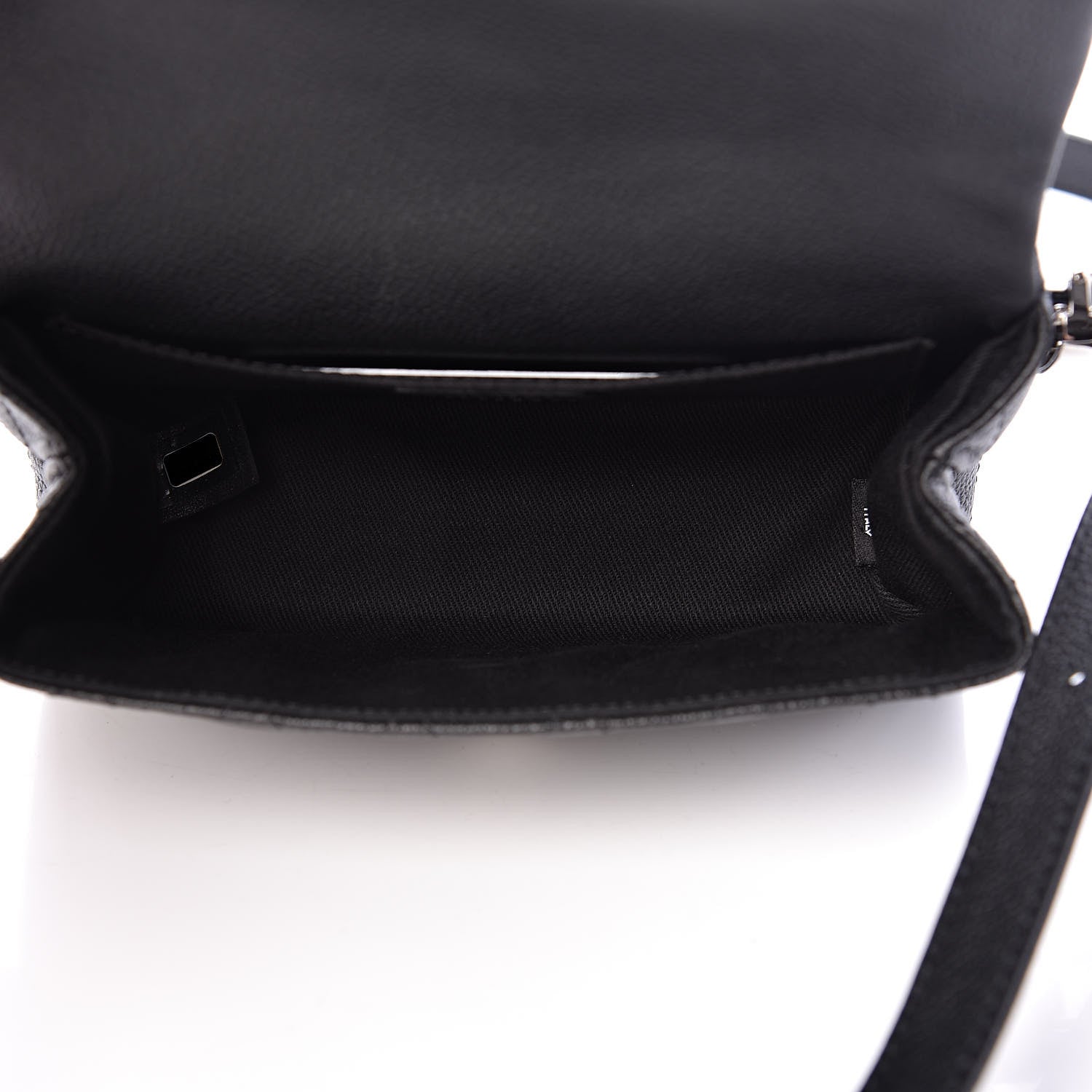 Chanel Grained Calfskin Quilted 2.55 Reissue Flap Belt Bag Clutch Black 5 of 11