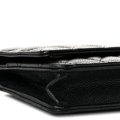 Chanel Caviar Quilted Wallet On Chain WOC Black 10 of 11