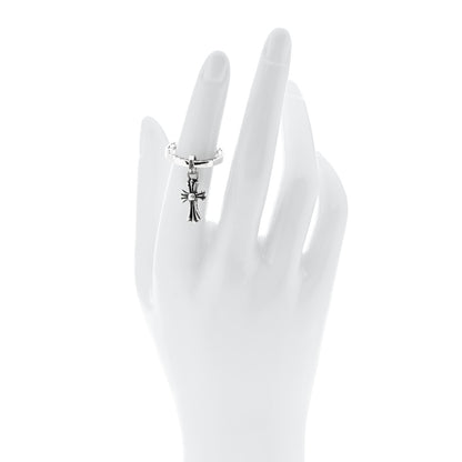 Chrome Hearts Sterling Silver Cross Charm Ring 50 5.5 2 of 4