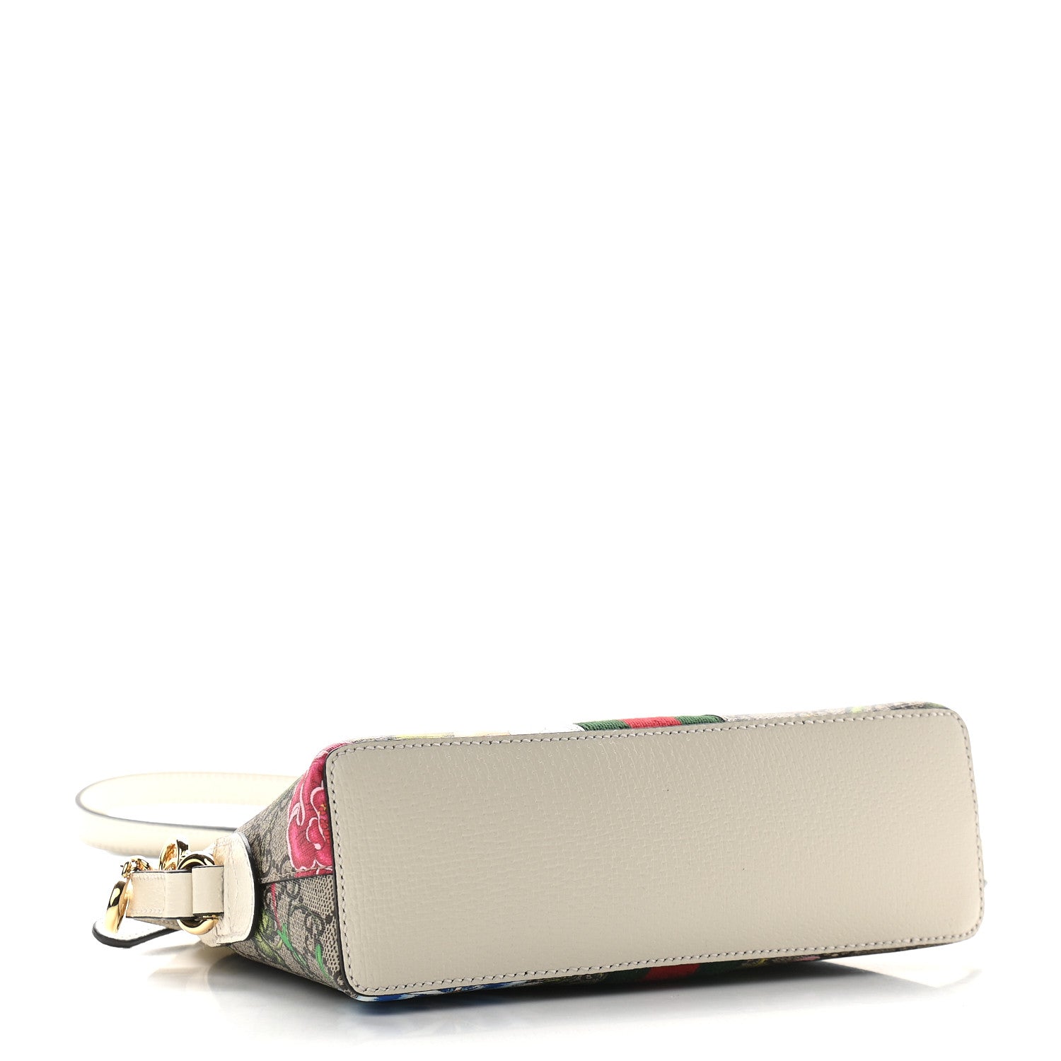 Gucci GG Supreme Monogram Flora Web GG Small Ophidia Dome Shoulder Bag White 4 of 9