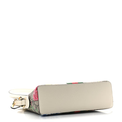 Gucci GG Supreme Monogram Flora Web GG Small Ophidia Dome Shoulder Bag White 4 of 9