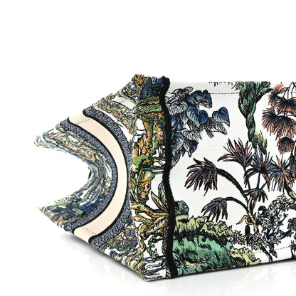 Christian Dior Canvas Embroidered Medium Etoile de Voyage Book Tote White Multicolor 9 of 15