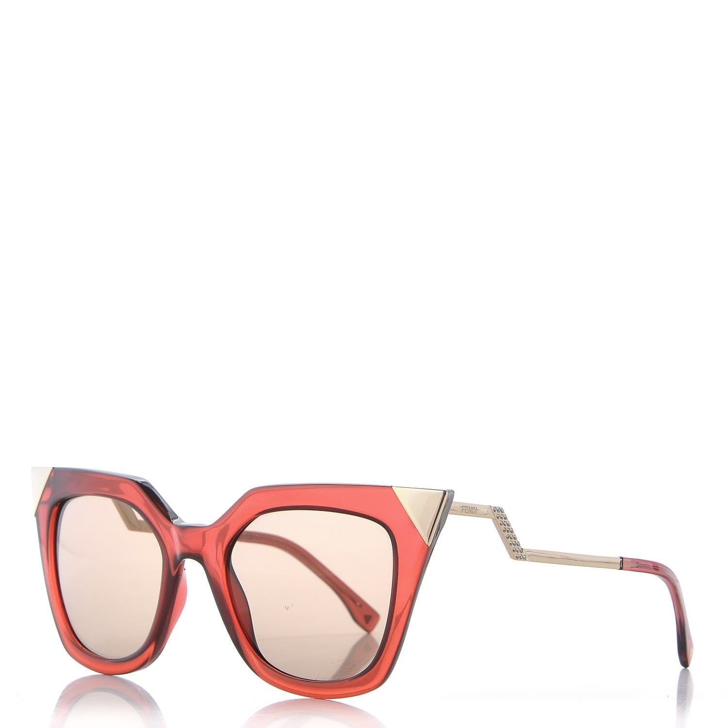 Fendi Iridia Cat Eye Sunglasses FF 0060/S Red 1 of 7