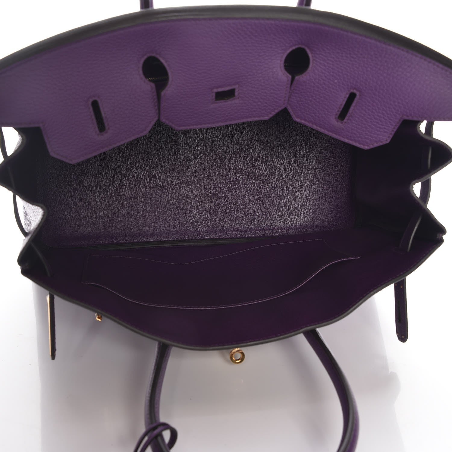 Hermes Taurillon Clemence Birkin 35 Ultraviolet 6 of 24