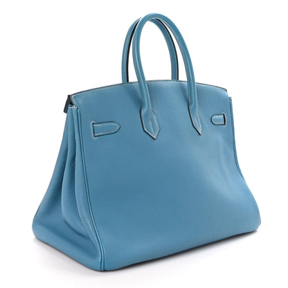 Hermes Togo Birkin 35 Blue Jean 3 of 12