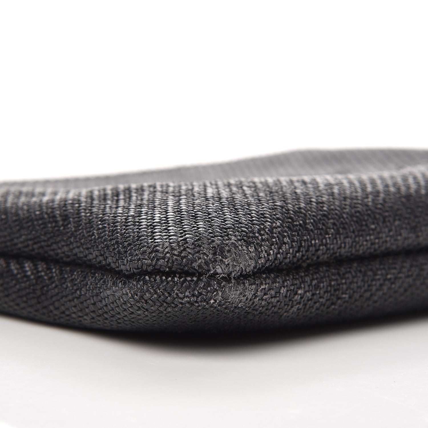 Chanel Woven Straw Raffia Small Deauville Pouch Dark Grey 9 of 12