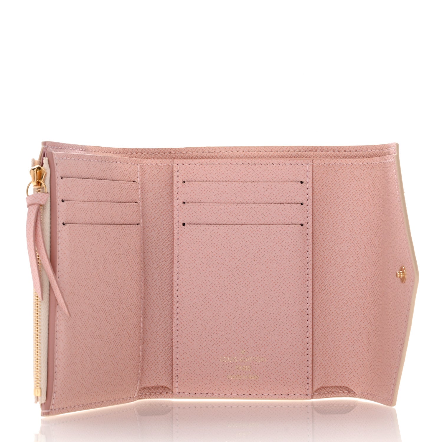 Louis Vuitton Damier Azur Victorine Wallet Rose Ballerine 5 of 7