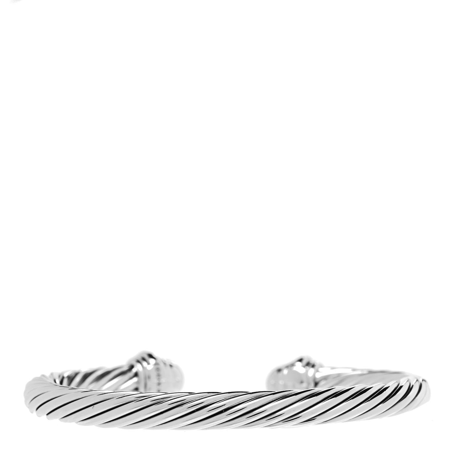 Sterling Silver Diamond 7mm Cable Classics Bracelet