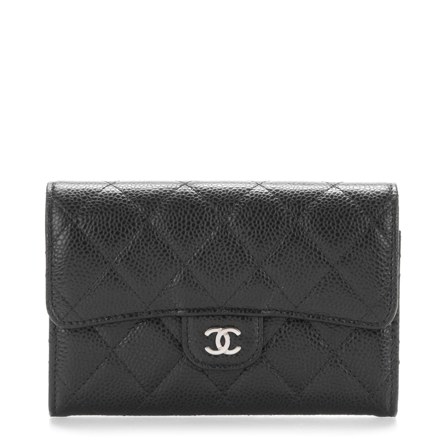 Chanel Caviar Quilted Small Flap Wallet Black 1 of 8