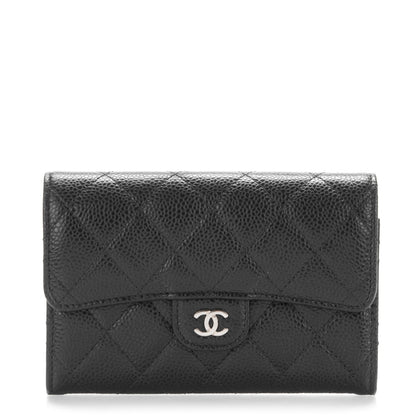 Chanel Caviar Quilted Small Flap Wallet Black 1 of 8