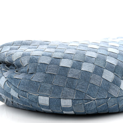 Bottega Veneta Nappa Denim Effect Intrecciato Teen Jodie Hobo Denim 9 of 12
