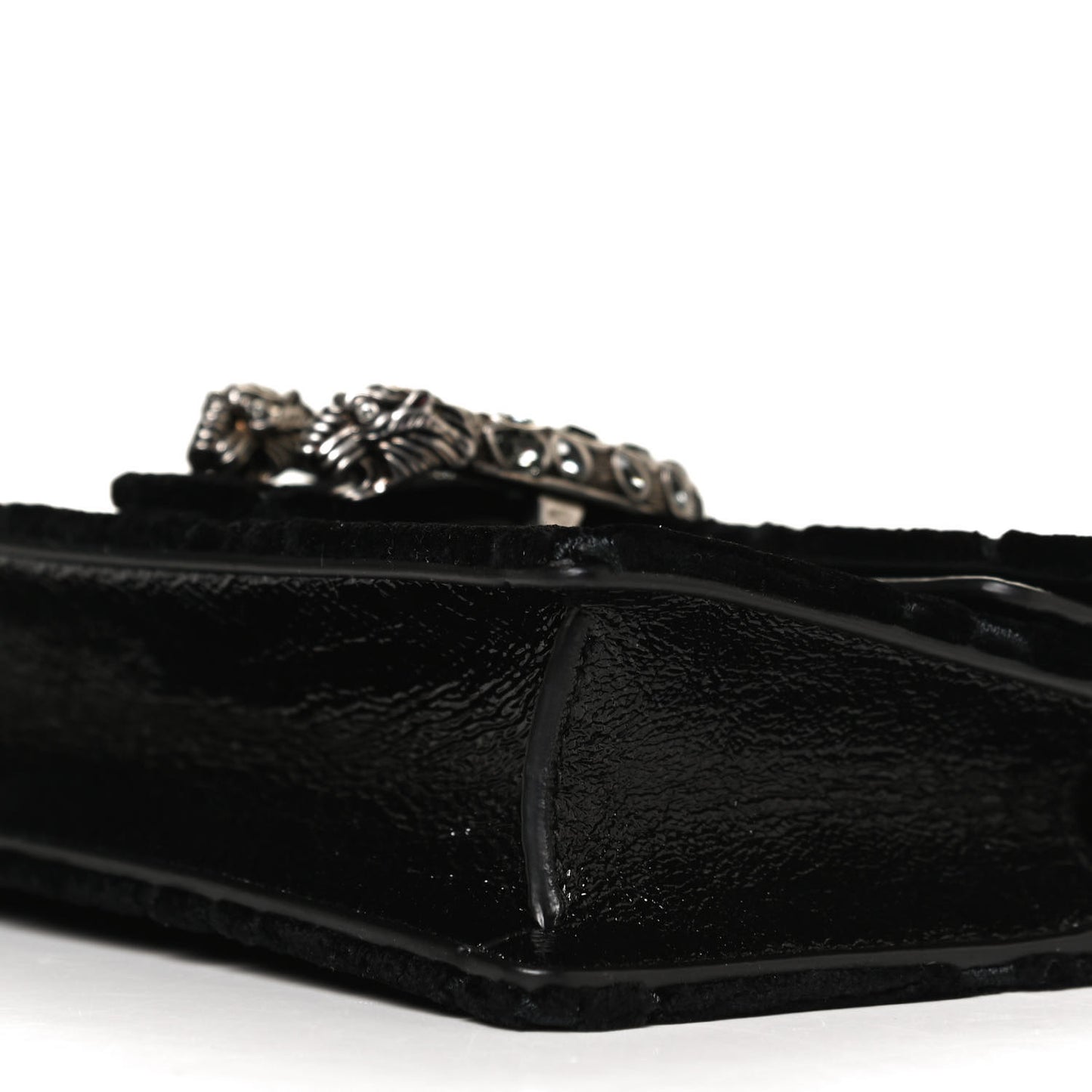 Velvet GG Monogram Super Mini Dionysus Shoulder Bag Black