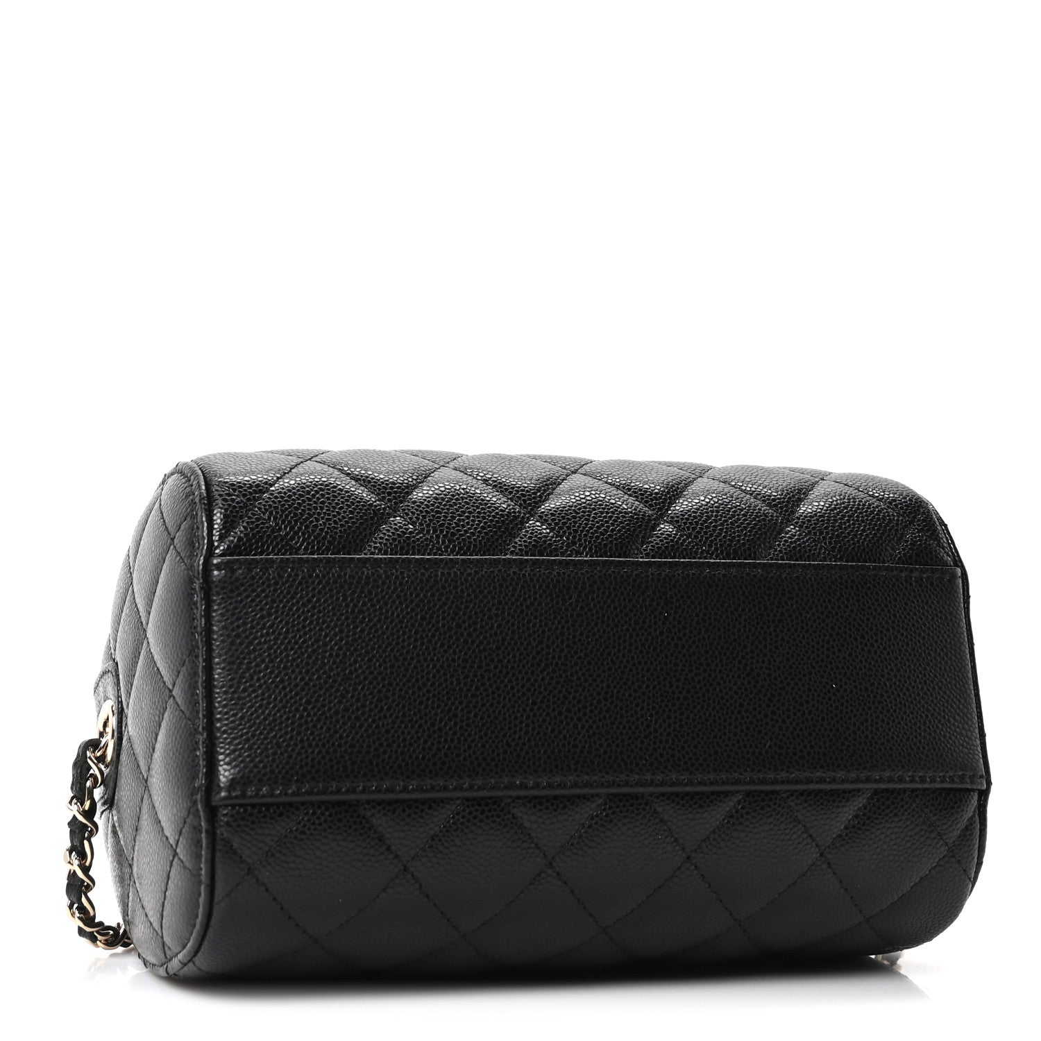 Chanel Caviar Quilted Barrel Clutch With Chain Black 4 of 10