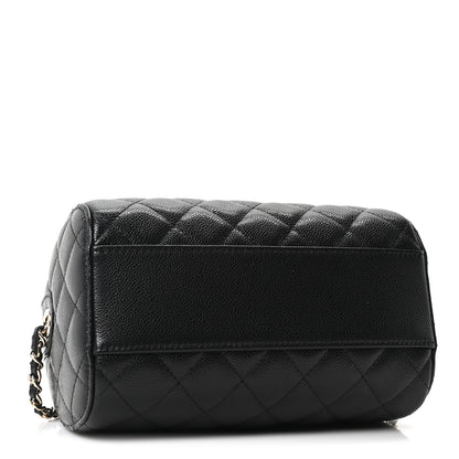 Chanel Caviar Quilted Barrel Clutch With Chain Black 4 of 10