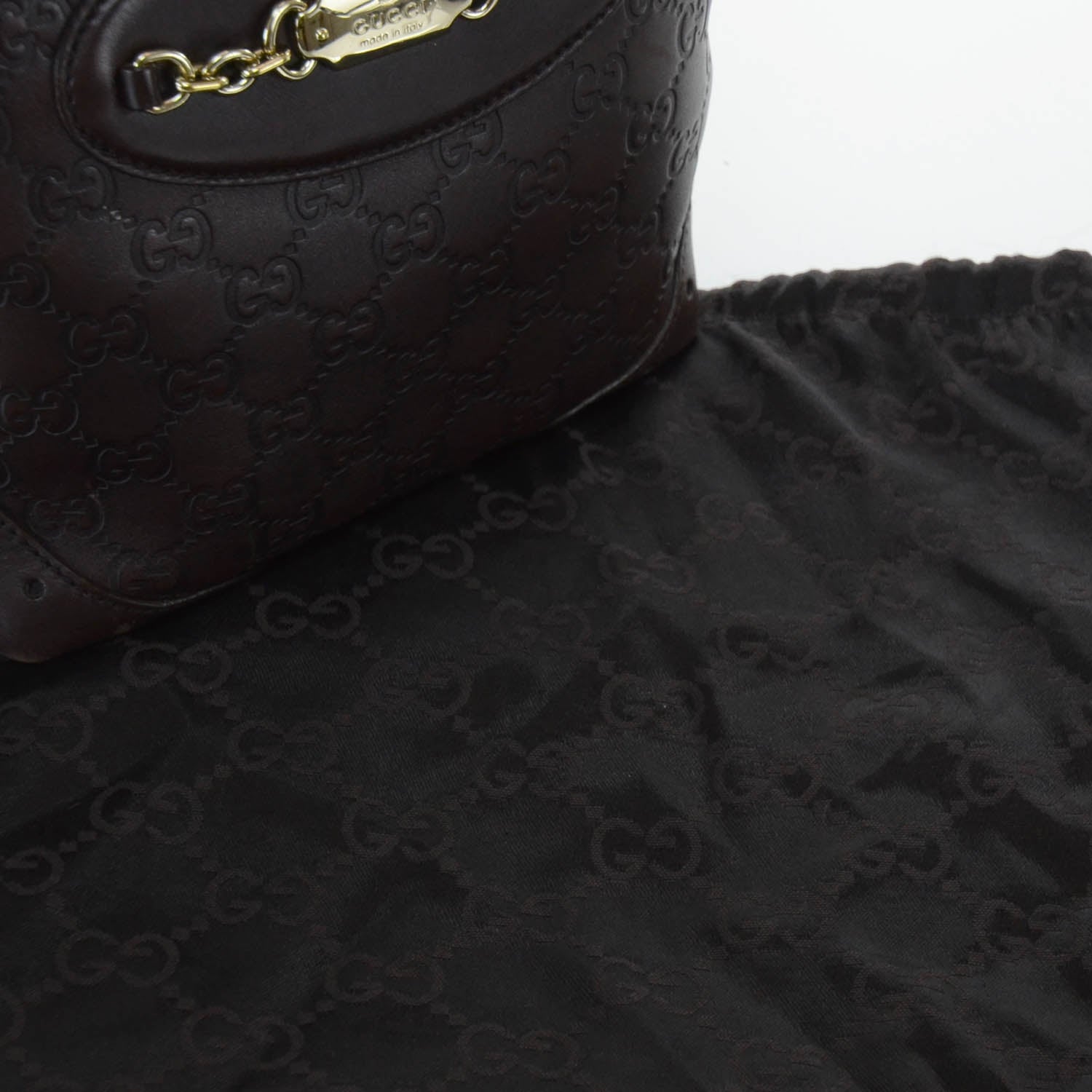 Gucci Guccissima Small Punch Tote Chocolate Brown 7 of 11