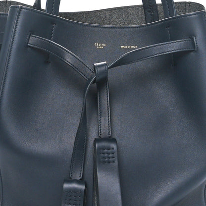 Celine Smooth Calfskin Small Tassel Cabas Phantom Navy Blue 7 of 9