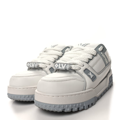 Louis Vuitton Calfskin Womens LV Trainer Maxi Sneakers 39 Gris 3 of 9