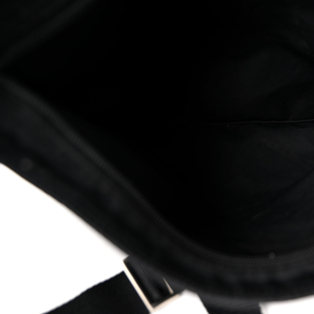 Nylon Vela Flat Messenger Bag Black