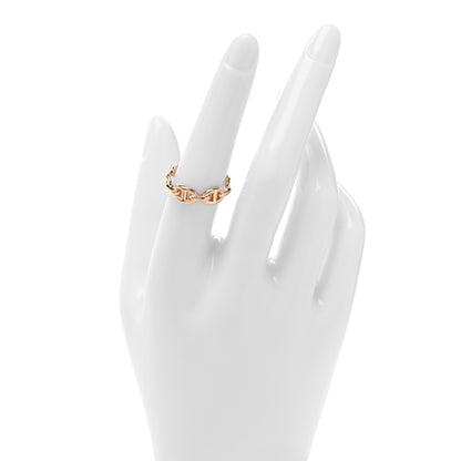Hermes 18K Rose Gold PM Chaine d'Ancre Enchainee Ring 55 7.25 2 of 4