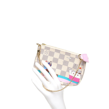 Louis Vuitton Damier Azur 2016 Christmas Animation Mini Pochette Accessories 2 of 7