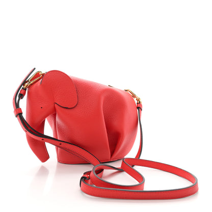 Loewe Calfskin Mini Elephant Crossbody Bag Scarlet Red 3 of 9